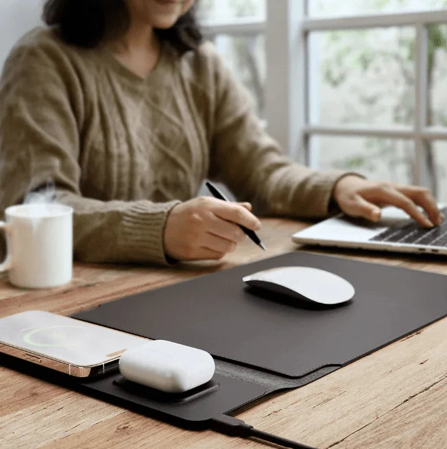 Wireless charging laptop sleeve work-from-anywhere setup UAE