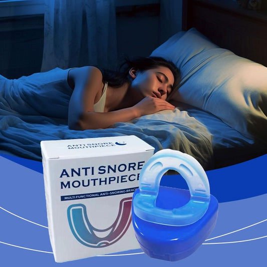 Drug-free stop-snoring mouthpiece with jaw support