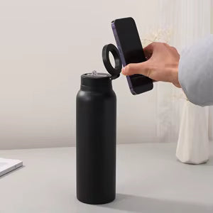 Insulated steel bottle keeping drinks cold, shown in multiple colours