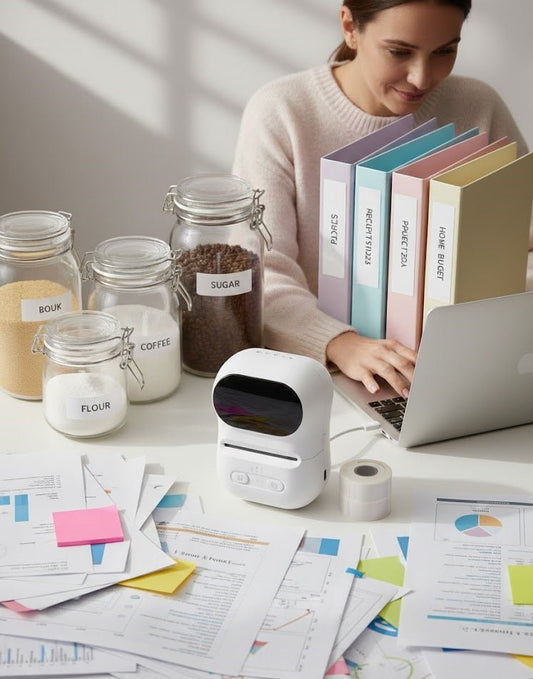 Label printer connected to a smartphone over Bluetooth