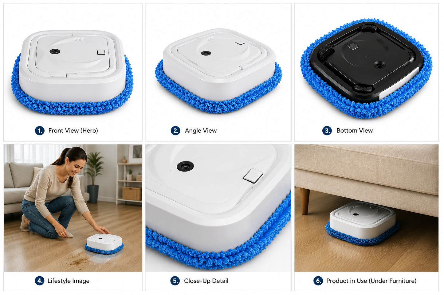 Mini floor sweeping robot features and cleaning modes overview