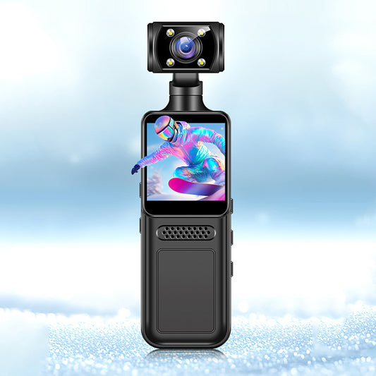 Foldable smartphone gimbal stabilizer held for steady filming