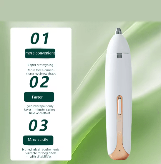 Cordless facial hair remover being used on the upper lip