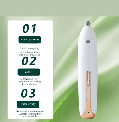 Cordless facial hair remover being used on the upper lip