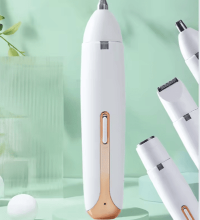 4-in-1 Facial Hair & Eyebrow Trimmer for Women — Rechargeable Precision Set