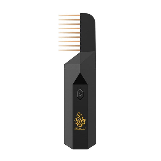 Cordless bakhoor hair comb warming oud fragrance without coals or smoke
