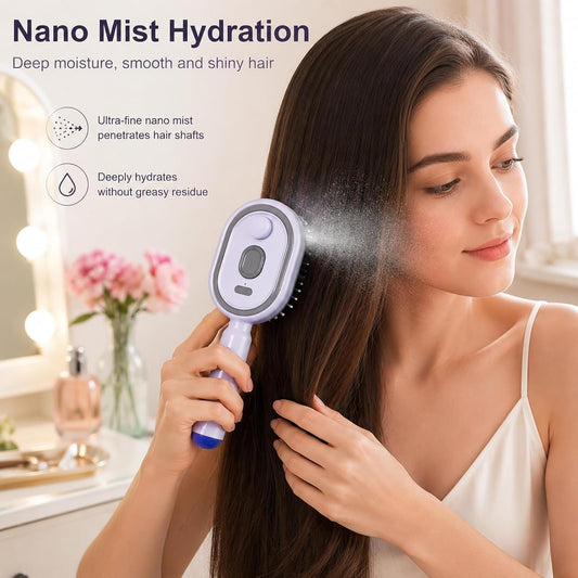 USB Type-C charging port on the rechargeable nano mist hair brush