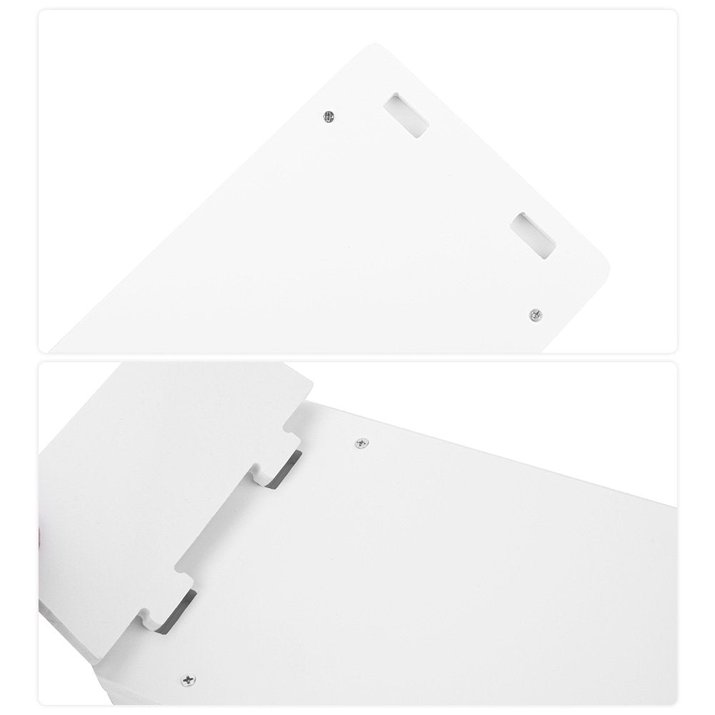 Desk before and after using the monitor stand riser