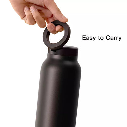 ByoulTech smart bottle feature overview with fold-out phone stand