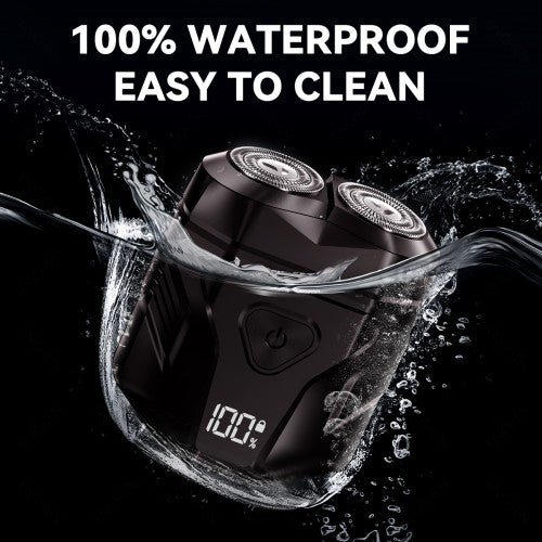GEC Wet & Dry Electric Shaver — Rechargeable Rotary Razor with LED Battery Display
