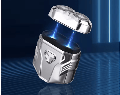 Dual rotary blade heads on the waterproof electric shaver