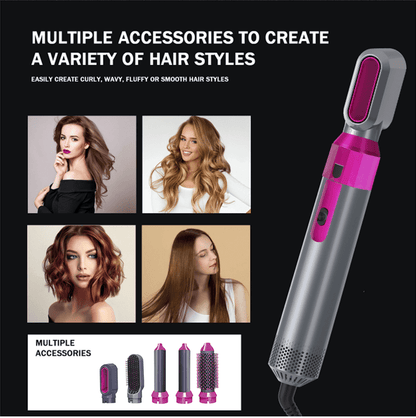Ceramic barrel hot air brush with negative ion technology