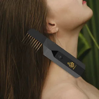 Rechargeable electric hair perfume comb for long-lasting bakhoor scent