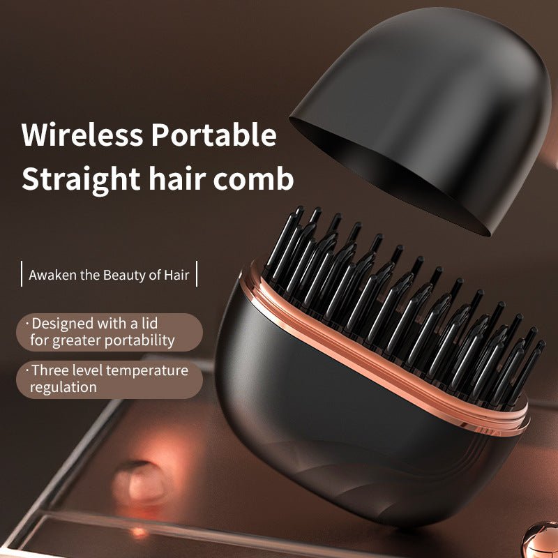 Mini cordless hair straightener with three temperature settings