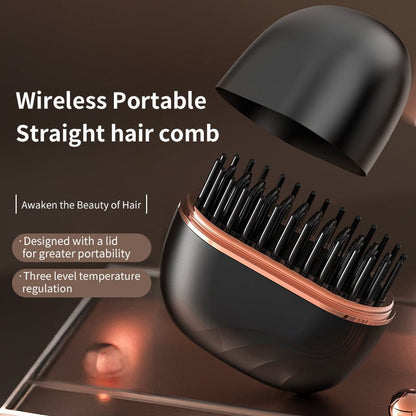 Mini cordless hair straightener with three temperature settings