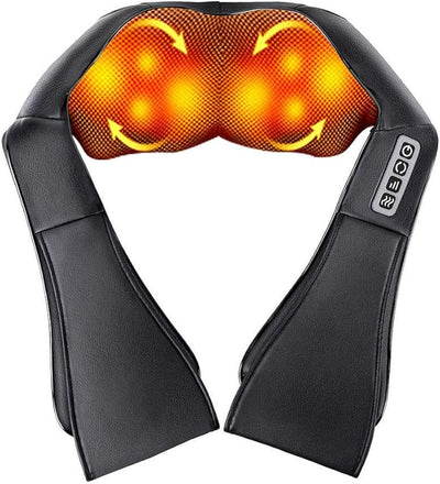 Neck Kneading Massager with Heat — Shoulder & Upper Back Relief