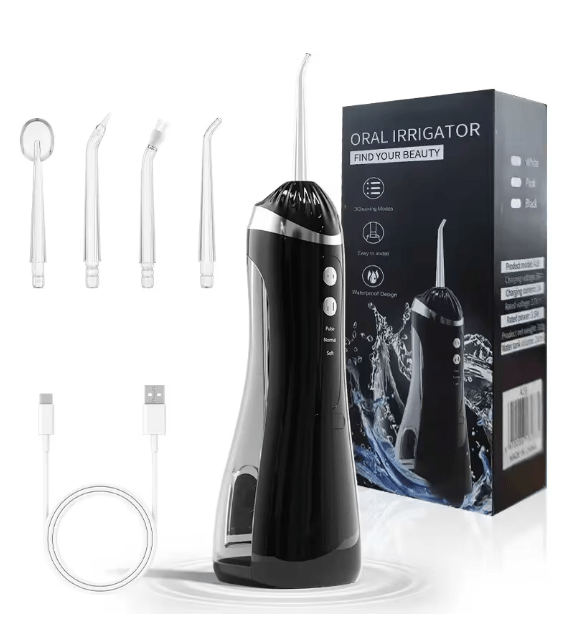 Water flosser with three cleaning modes: pulse, normal and soft