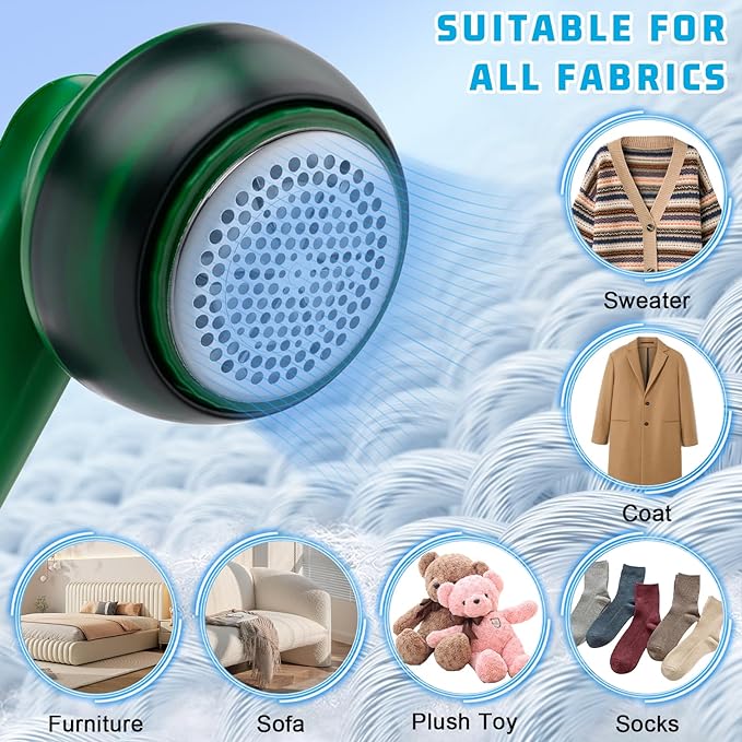 Fabric shaver suitable for all fabrics — sweaters, coats, sofas, blankets and curtains