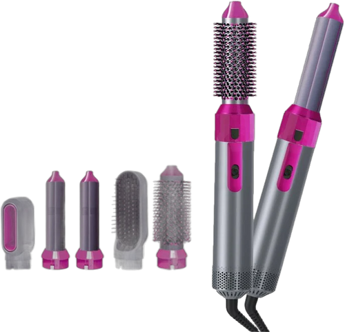 5-in-1 Ionic Hot Air Brush — Dry, Straighten, Curl & Volumise in One Step